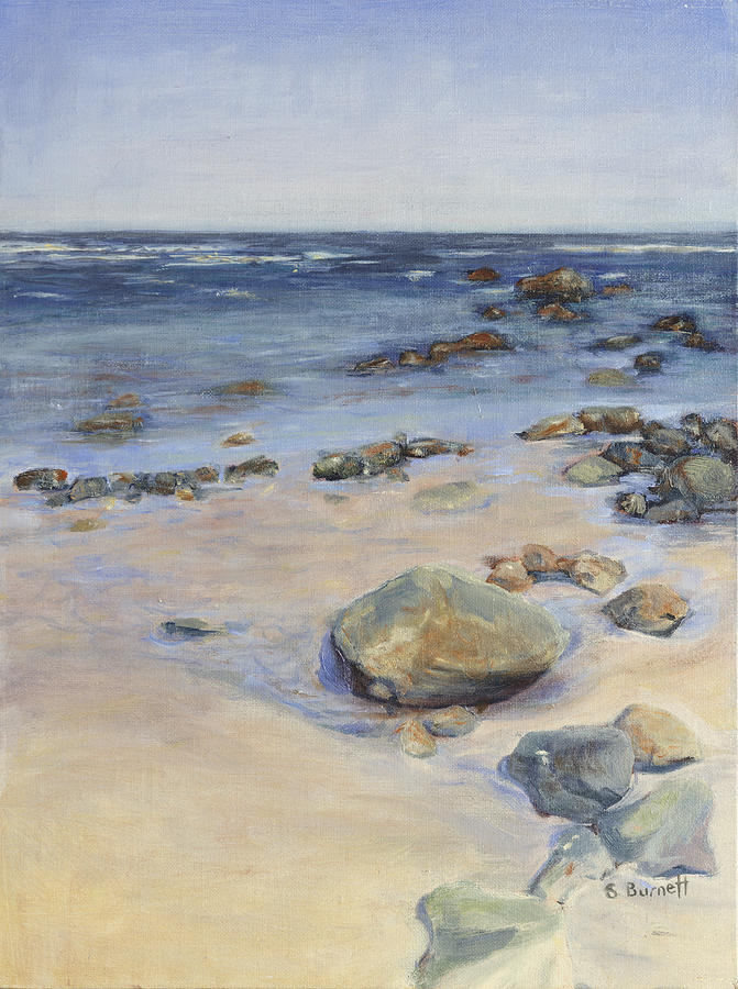 Beach Painting - Let the Stones Lead the Way by Sherry Burnett
