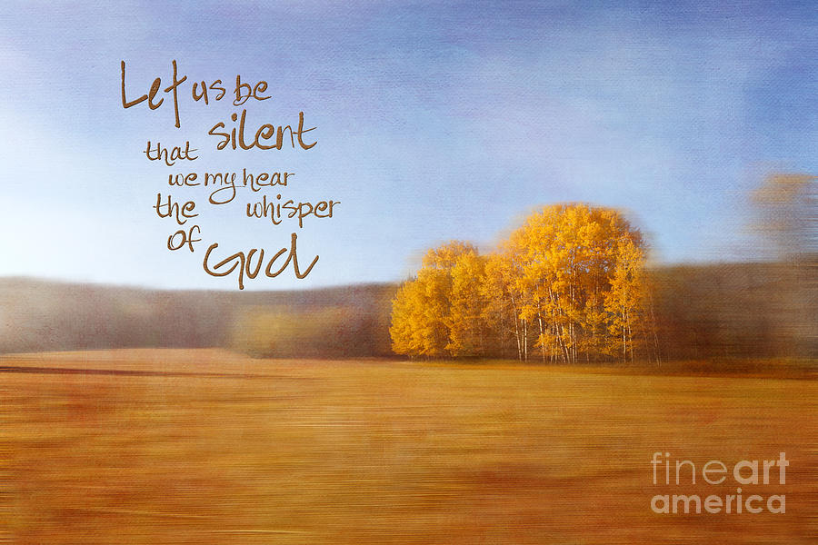 Let us be Silent Photograph by Beve Brown-Clark Photography