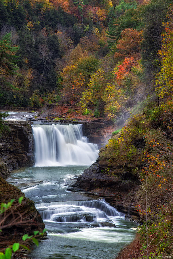 Waterfall Photograph - Letchworth Lower Falls 3 by Mark Papke