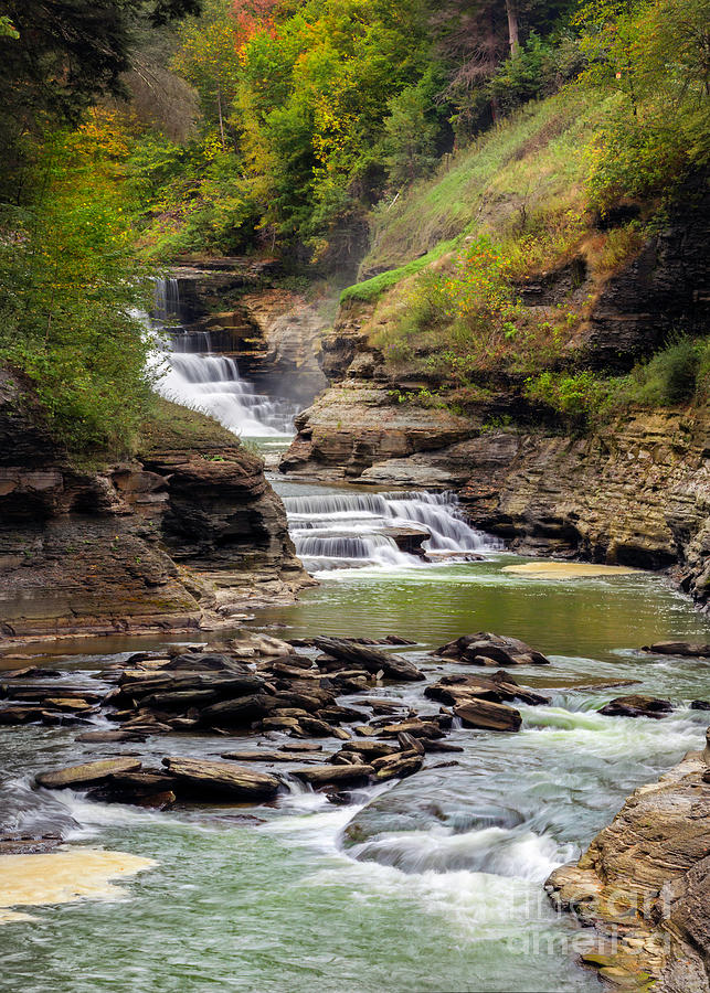 Letchworth Lower Falls Photograph by Karen Jorstad