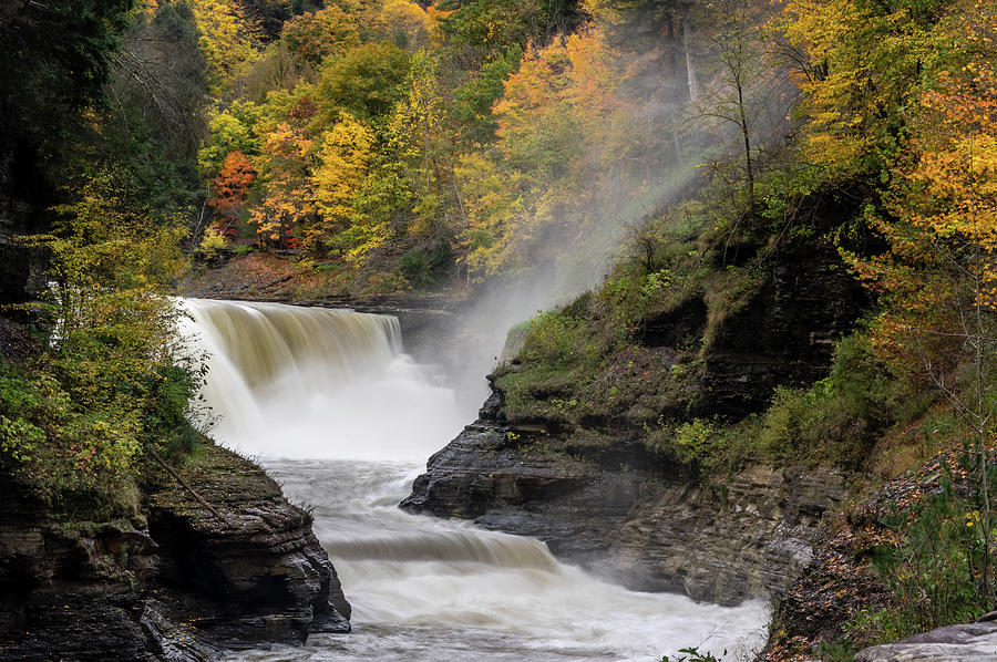 Letchworth State Park- Lower Falls Photograph by Robert Powell - Fine ...