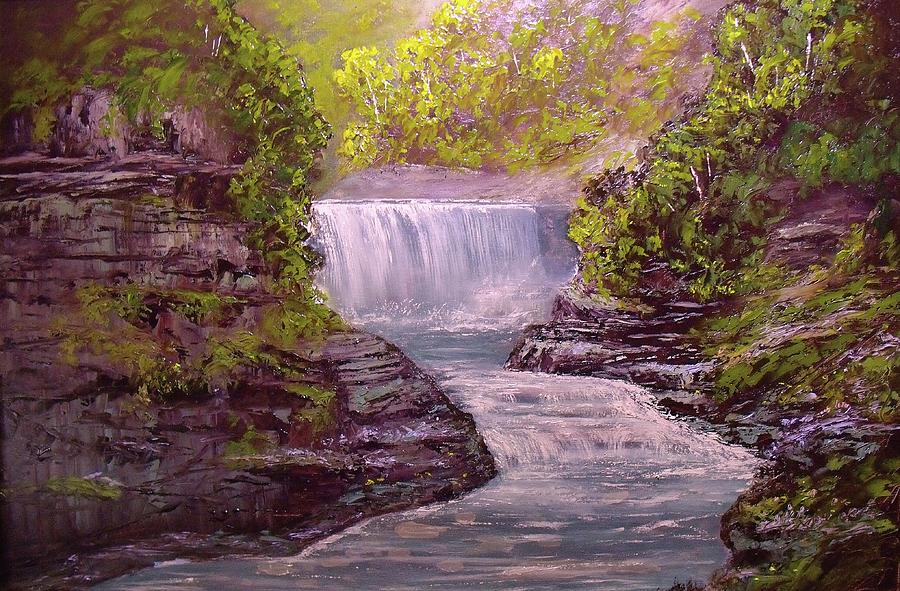 Letchworth State Park Painting by Michael Mrozik