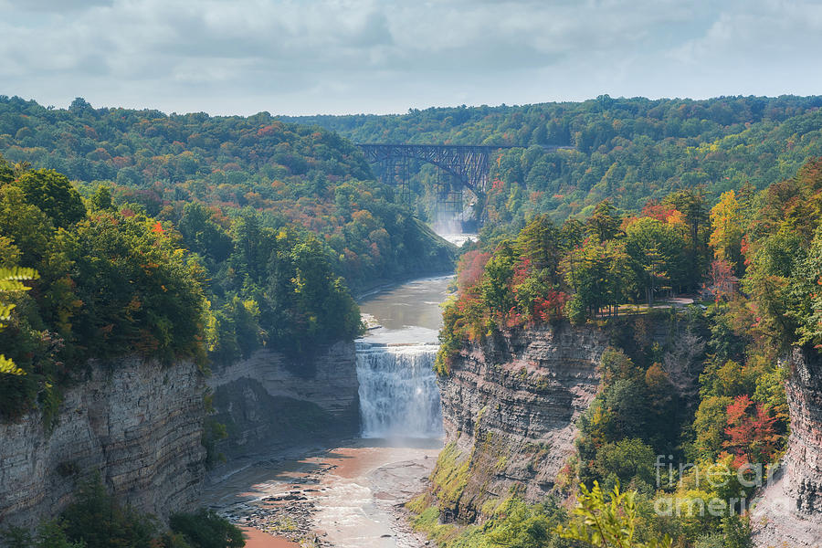 Letchworth State Park Overlook Photograph by Michael Ver Sprill