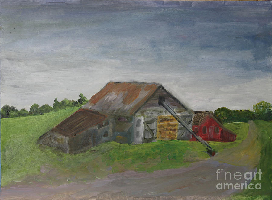 Letournneau Farm Barn Painting by Donna Walsh