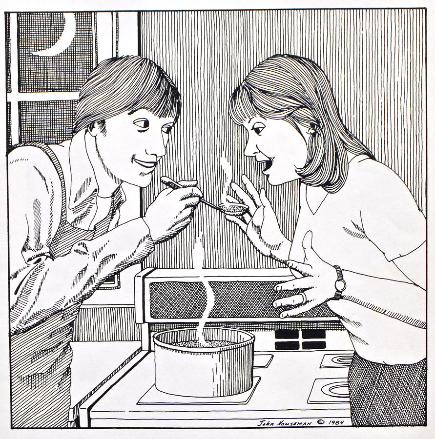 Figures Drawing - Lets Cook by John Houseman