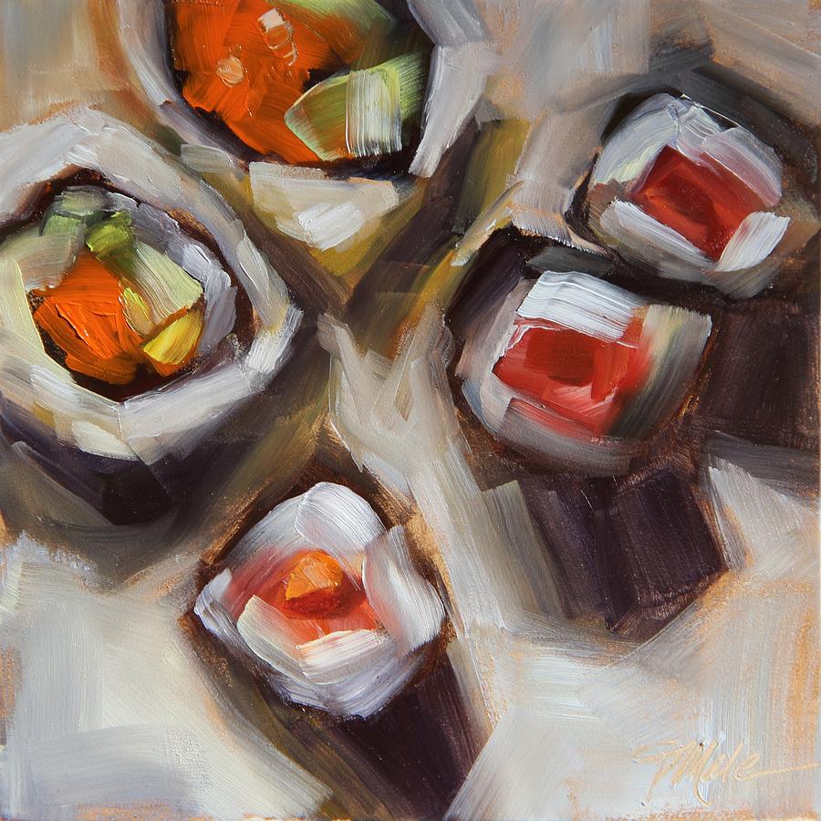 Lets Do Sushi Painting by Tracy Male