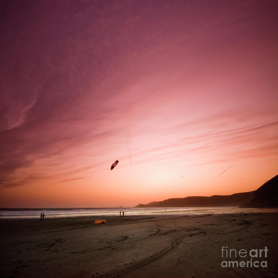 Sunset Photograph - Lets Go Fly A Kite by Ang El