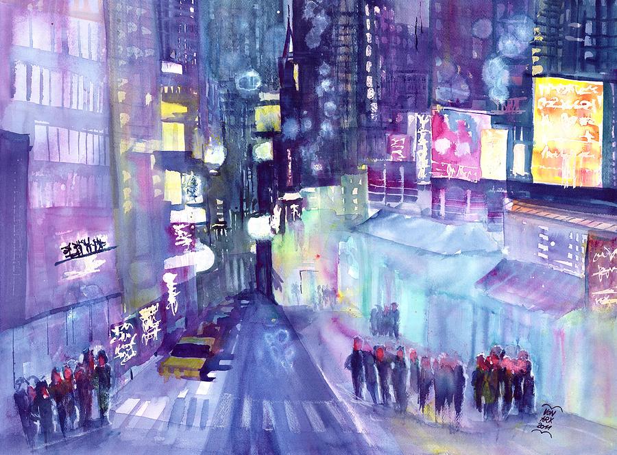 Chinatown New York Painting by Sabina Von Arx