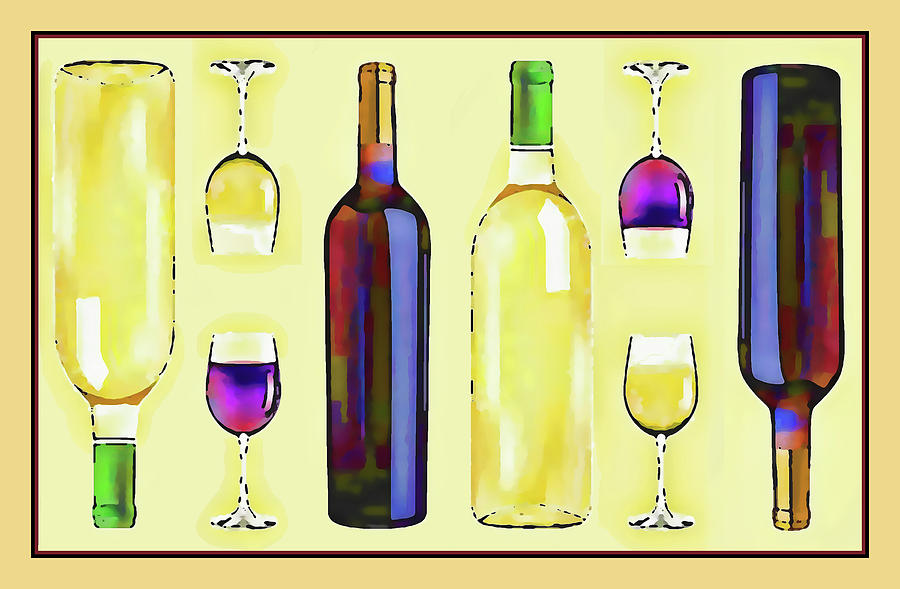 Lets Have Some Wine Digital Art by Susan Lafleur