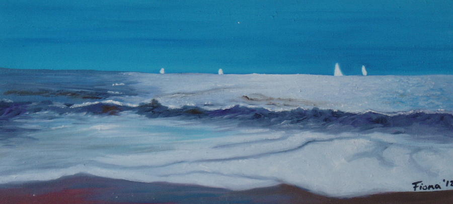 Beach Painting - Lets Sail by Fiona Dinali