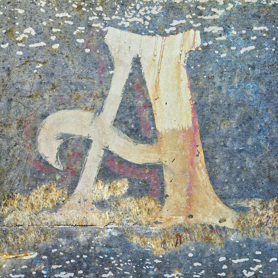 Letter A a la Monet Mixed Media by Carol Leigh