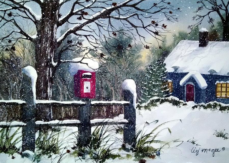 Letter Box Painting by Lizbeth McGee