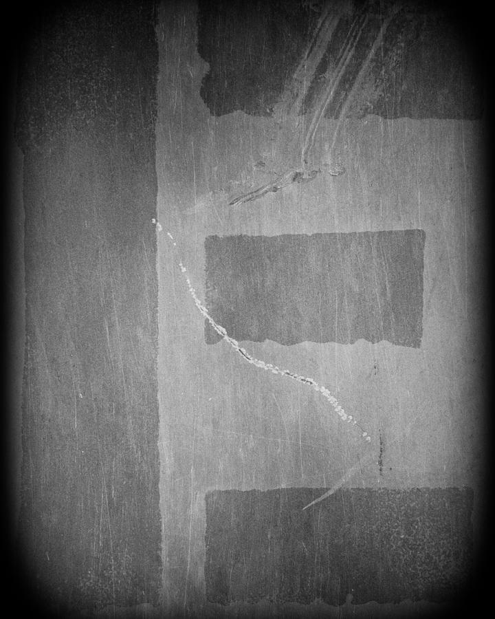 Letter E Charcoal On Steel Photograph