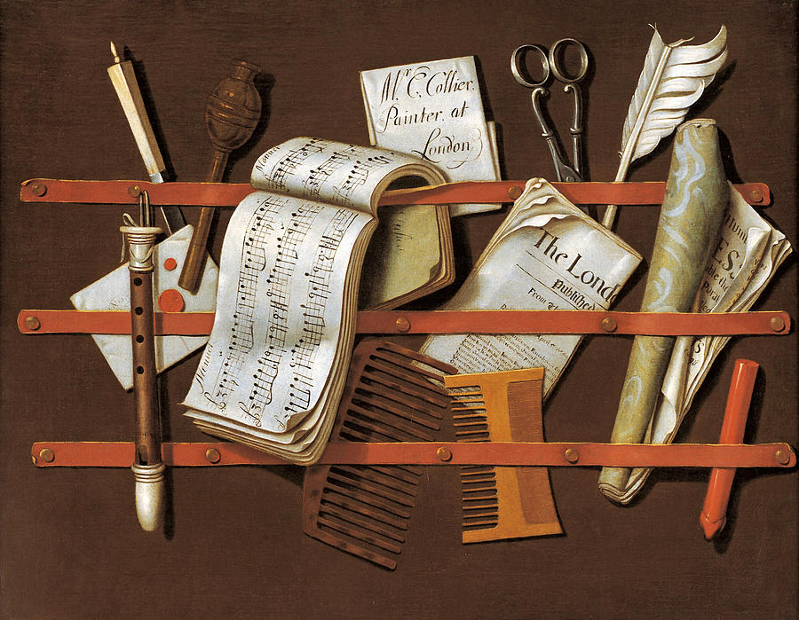 Letter rack   Painting by Evert Collier