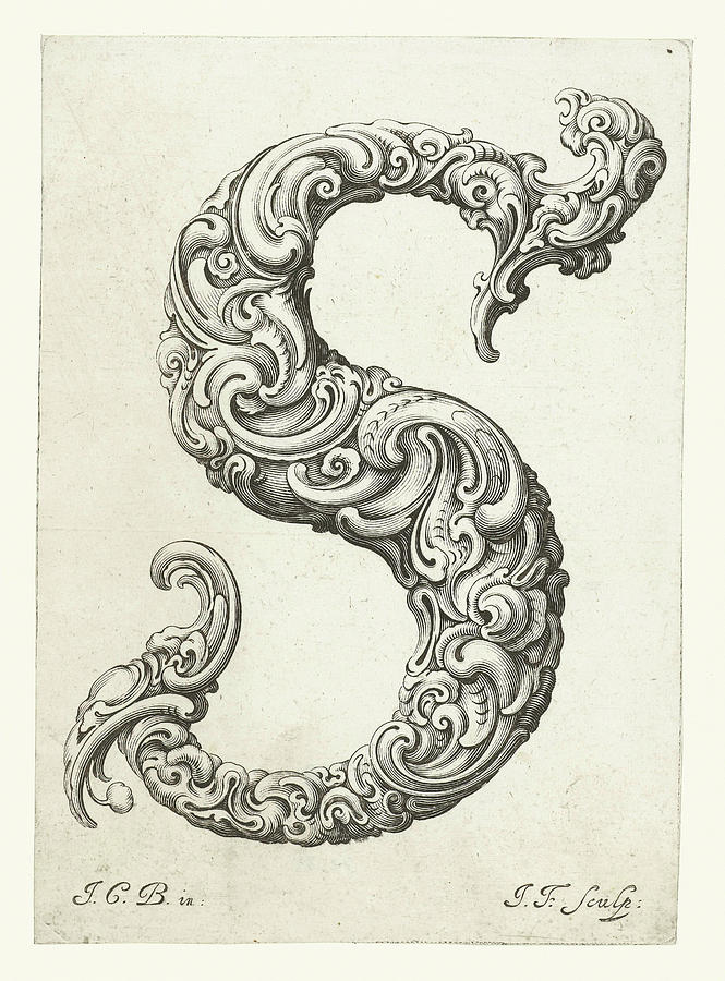 Letter s by Jeremias Falck