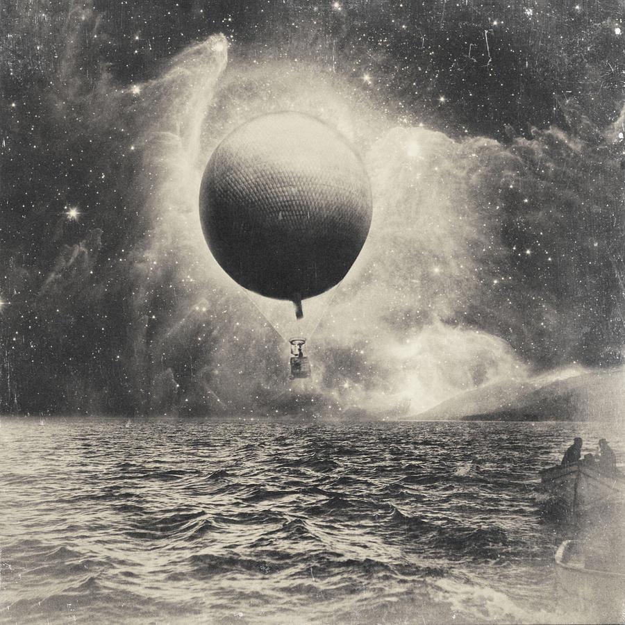 Letting Go. Surreal Vintage Collage Digital Art by Dylan Murphy