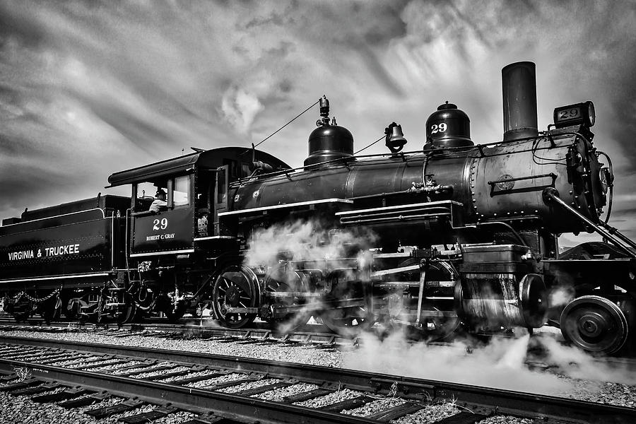 Letting Off Steam Black And White Photograph by Garry Gay