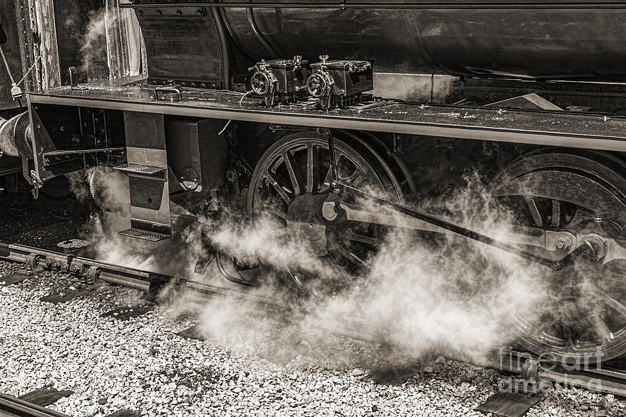Letting Off Steam Mono Photograph by Steve Purnell
