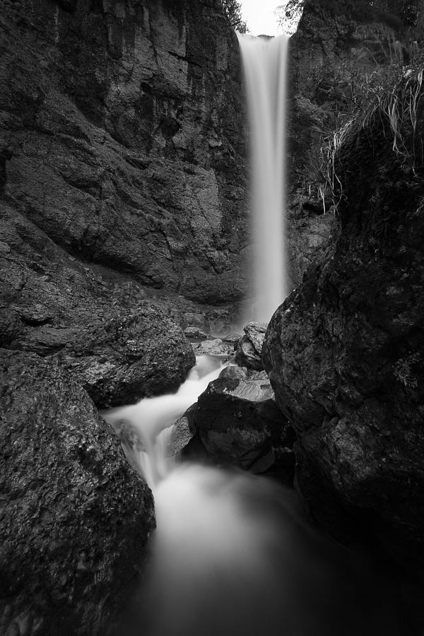 Leuenfall in black and white Photograph by Andreas Levi