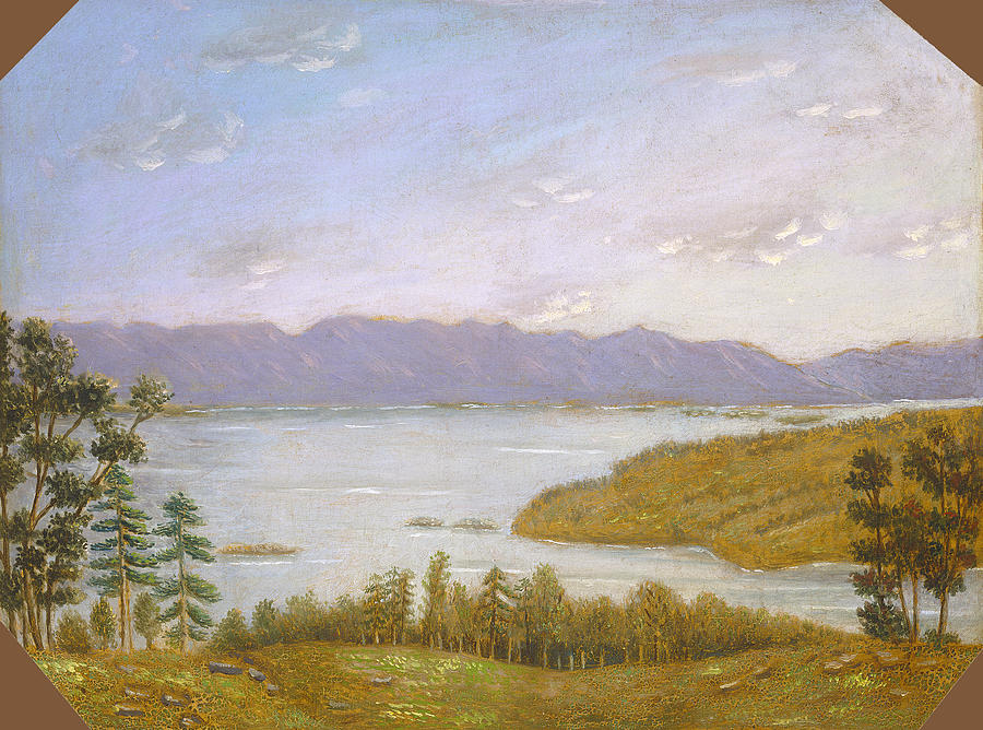 Leverett Pond Painting by Erastus Salisbury Field