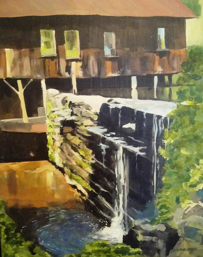 Leverett Saw Mill Painting by Edith Hunsberger
