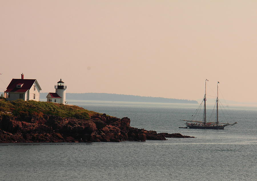 Lewis R French At The Curtis Island Lighthouse Photograph by Doug Mills