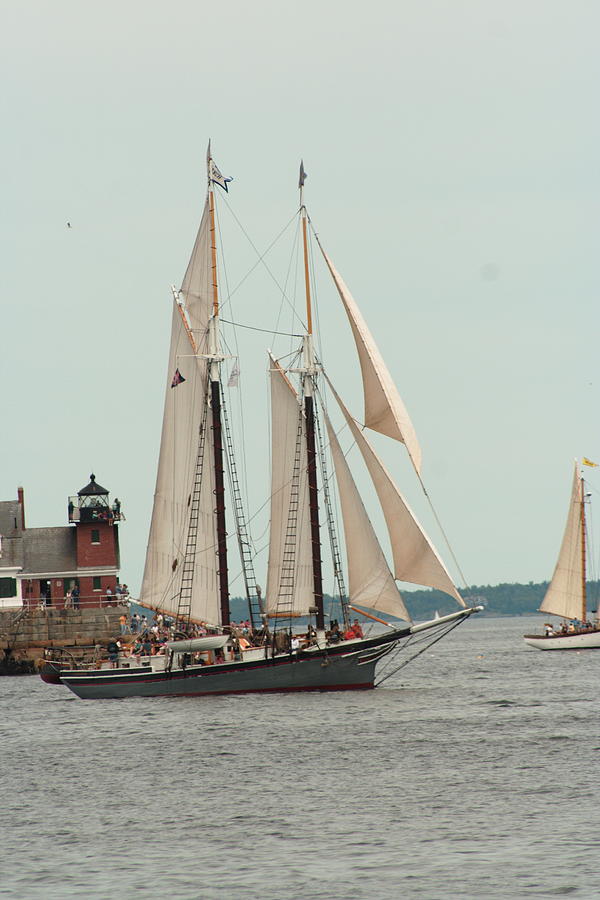 Lewis R French Passing Rockland Breakwater Photograph by Doug Mills