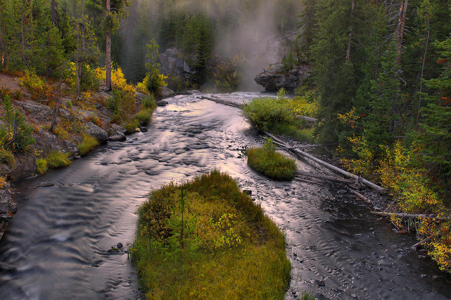 Lewis River Dawn - Yellowstone Photograph by Stephen Vecchiotti