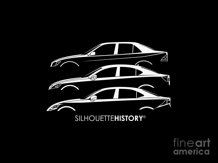 Car Digital Art - Lexury SilhouetteHistory by Gabor Vida