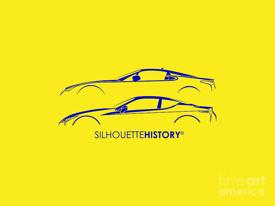 Lexury Sports Car SilhouetteHistory Digital Art by Gabor Vida