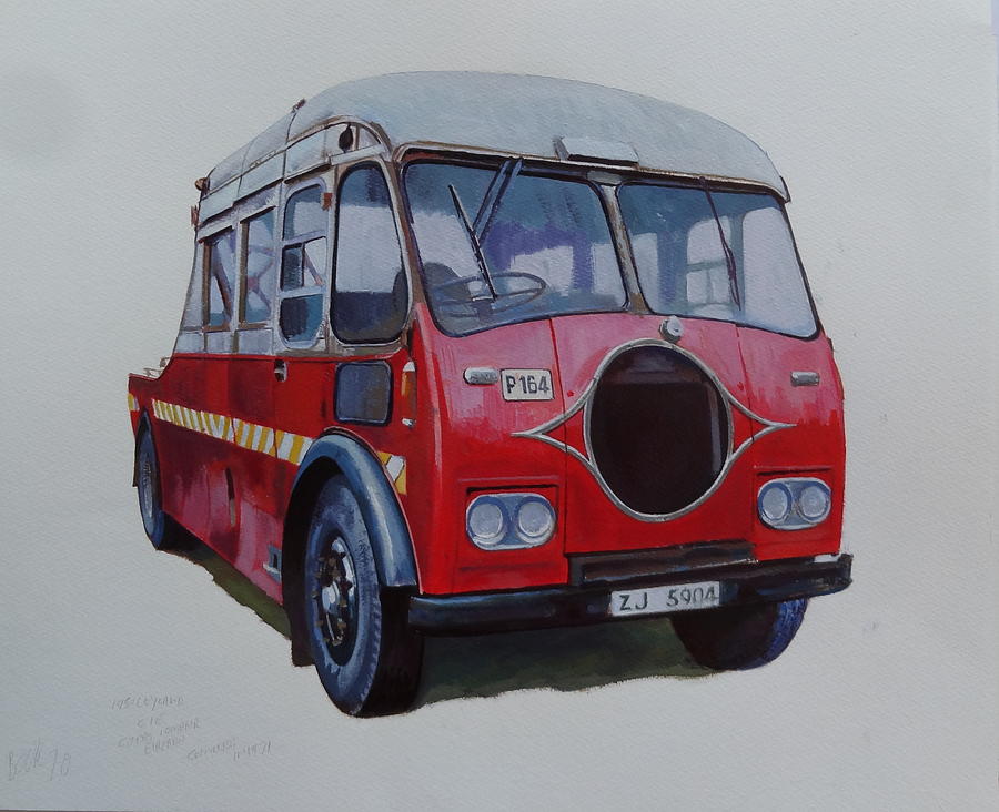 Leyland wrecker CIE Painting by Mike Jeffries