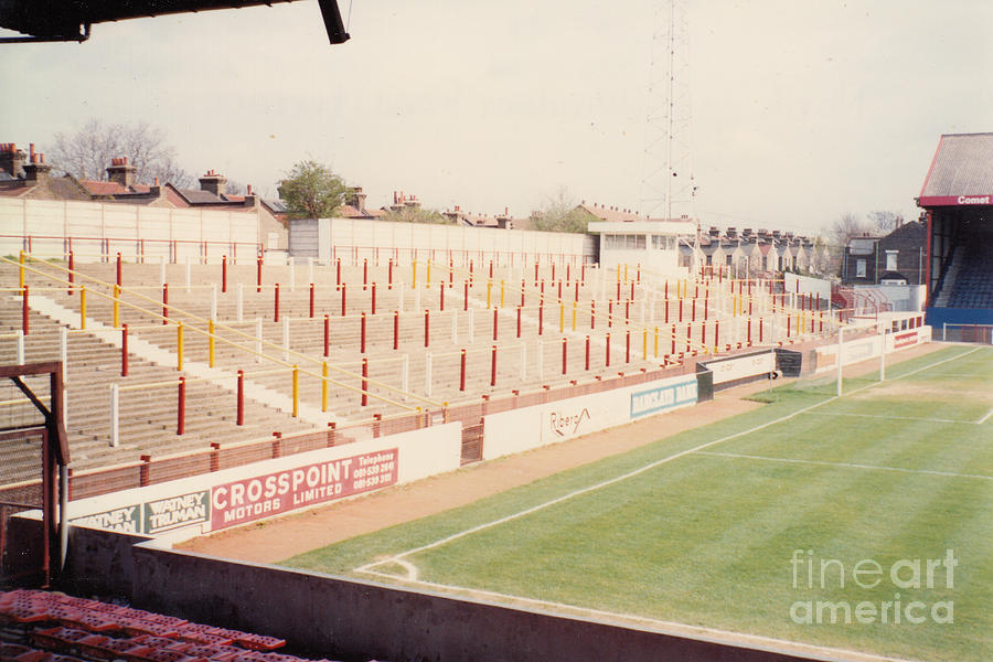 Leyton Orient - Brisbane Road - Windsor Road Terrace North Goal 1 - April 1991 Photograph by Legendary Football Grounds