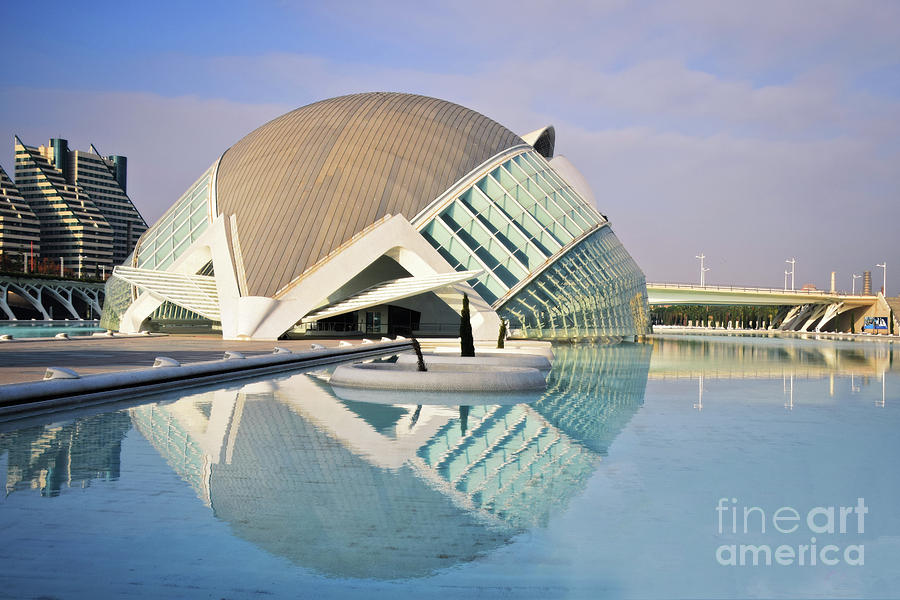 Architecture Photograph - LHemisferic 2 - City of Arts and Sciences by Mary Machare