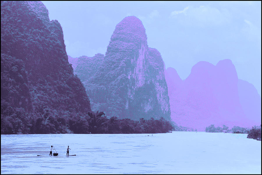 Landscape Photograph - Li River Boaters by Steven Hlavac