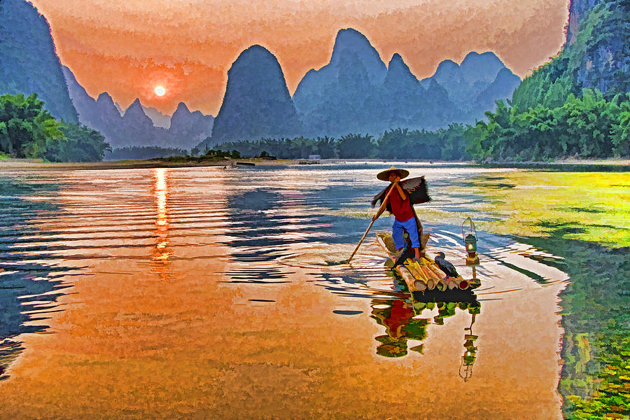Li River Sunset Photograph by Dennis Cox