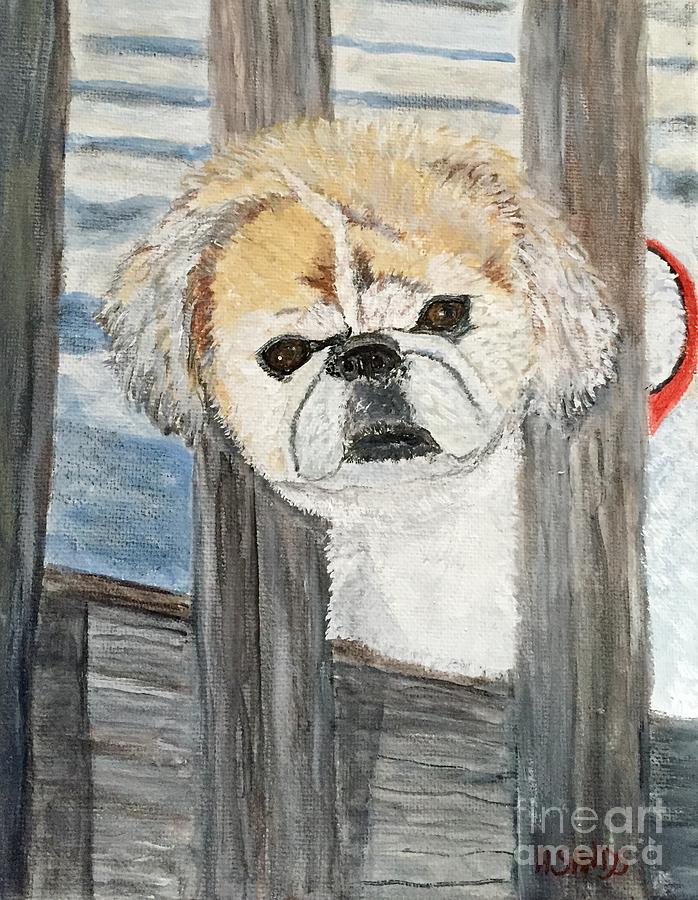 Libby  the Pekingese Painting by Anne Sands