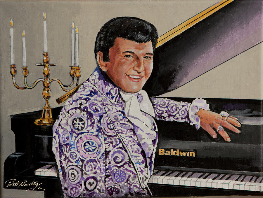 Portrait Painting - Liberace by Bill Dunkley