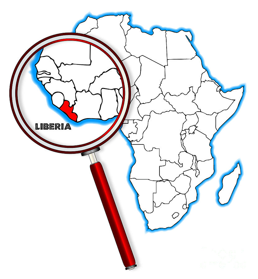 Liberia Under A Magnifying Glass Digital Art by Bigalbaloo Stock - Fine ...