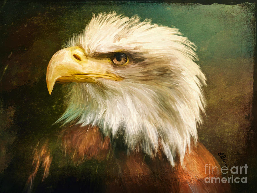 American Bald Eagle Portrait Painting by Tina LeCour - Fine Art America