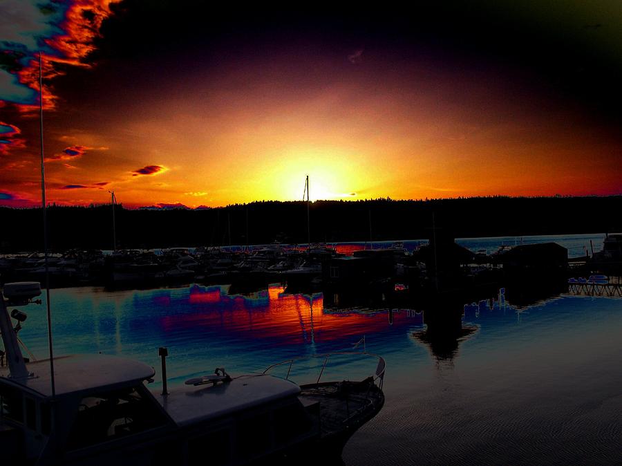 Liberty Bay Sunset Photograph by Tim Allen