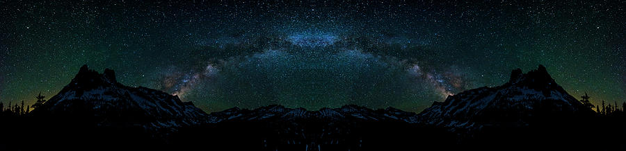 Liberty Bell Mountain Milky Way Reflection Digital Art