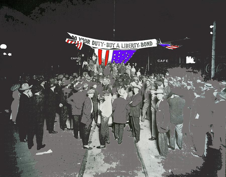 Liberty Bonds rally Congress Tucson circa 1917 color added 2015 Photograph by David Lee Guss