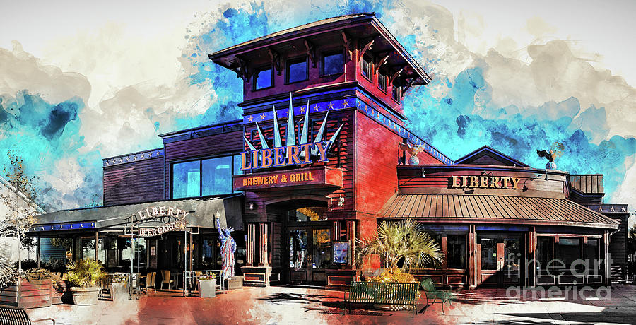 Liberty Digital Art - Liberty Brewery and Grill Myrtle Beach by David Smith