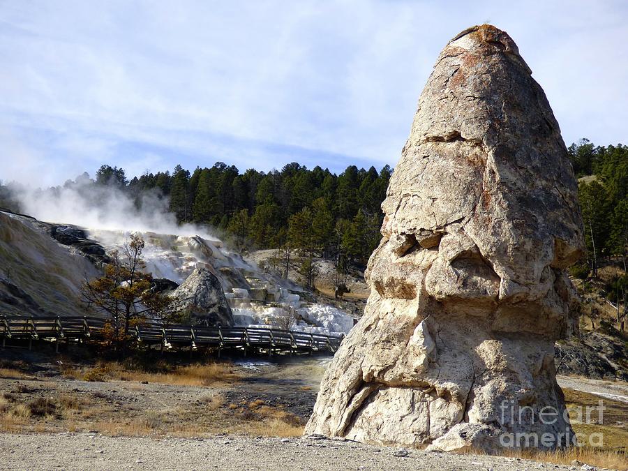 Liberty Cap at Mammoth Hot Springs Photograph by Jean Wright