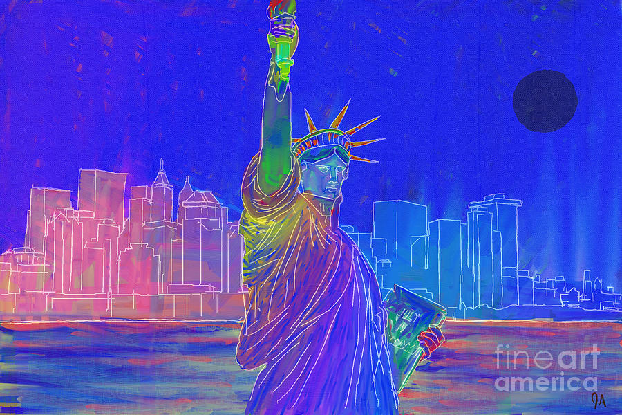 Liberty - Inverted Painting by Jeremy Aiyadurai