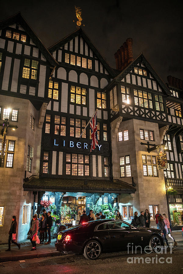 Liberty of London Out Front Night Photograph by Mike Reid
