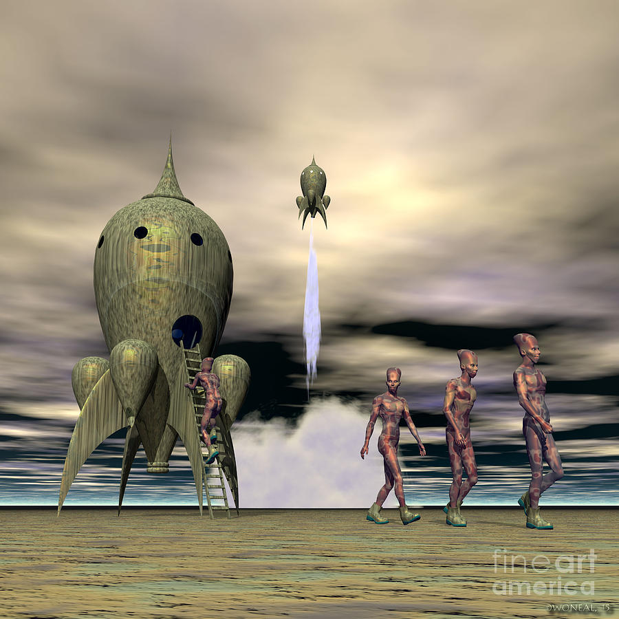 Science Fiction Digital Art - Taking Liberty On Planet Zanusthrya by Walter Neal