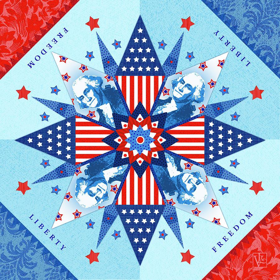 Liberty Quilt Digital Art by Valerie Drake Lesiak