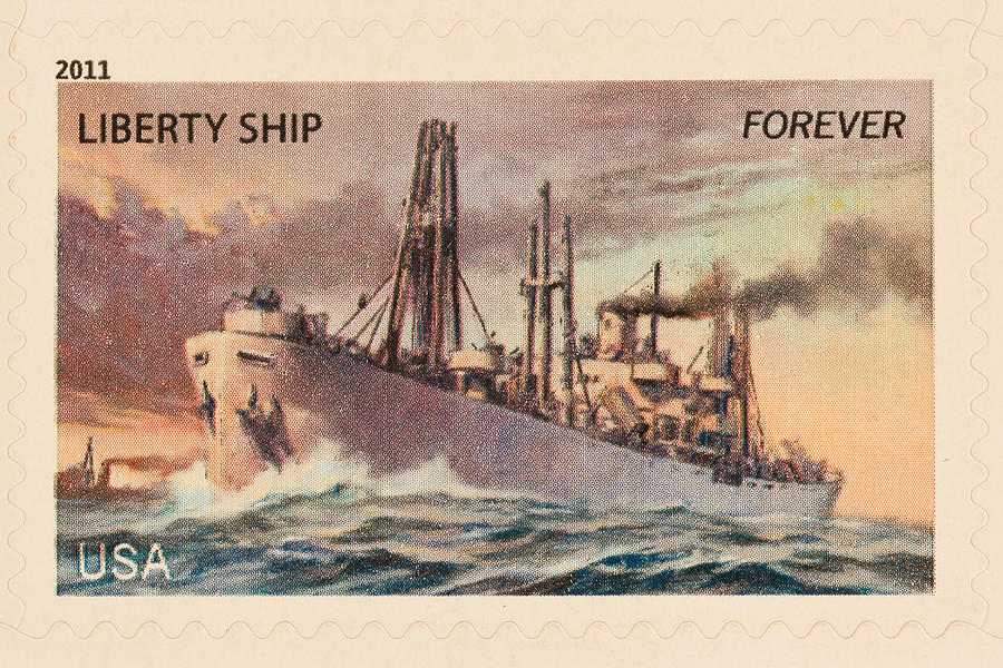 Stamp Photograph - Liberty Ship Stamp by Heidi Smith