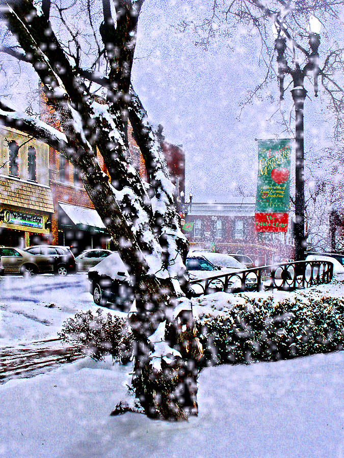 Liberty Square in Winter Photograph by Steve Karol